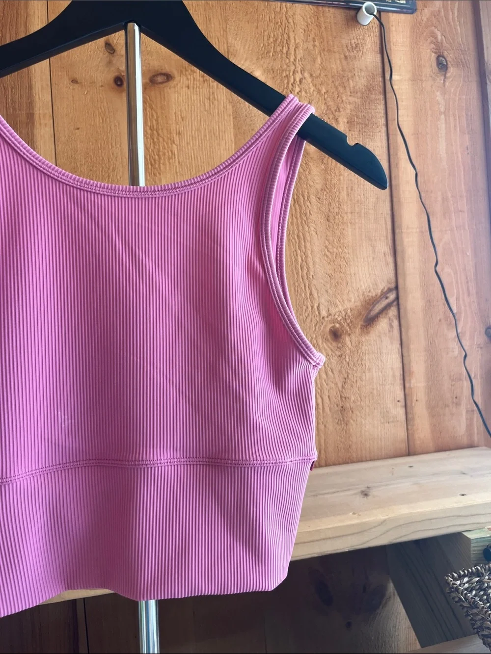 lululemon athletica Ribbed Pink Cropped Tank
